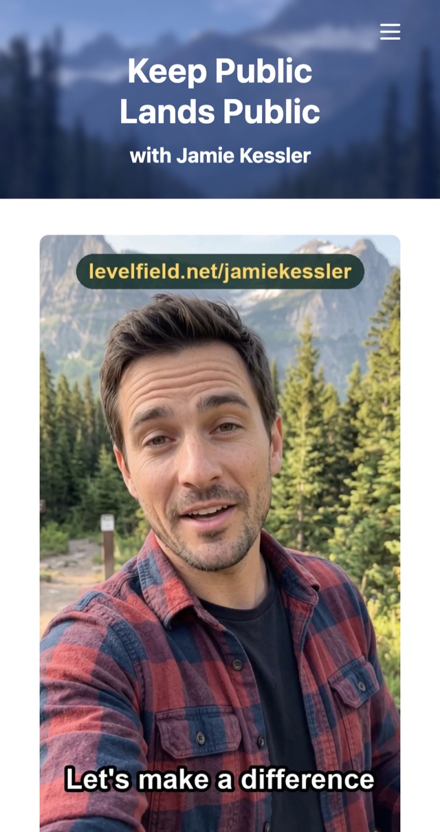 A creator's LevelField campaign page on a phone